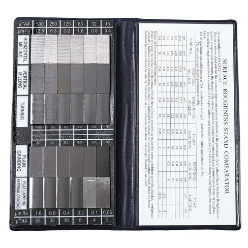 Surface Finish Comparator Set, Ra 0.05-12.5μm with 30 Samples, Professional Tactile & Visual Roughness Comparison Tool for Quality Control in Machining, Grinding, Milling Processes in Saudi Arabia