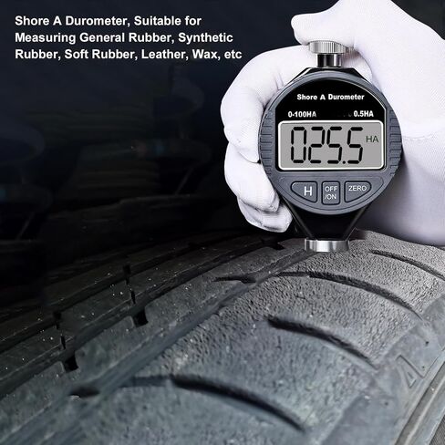 Hardness Tester, Durometer Shore Type A 0-100HA, Digital Durometer 0.1HA Resolution, with Large LCD Display for Rubber, Plastic, Tire, Leather, Wax in Kuwait