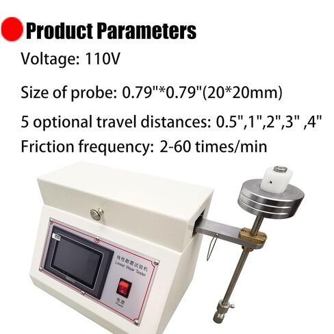110V Linear Wear Tester Anodized Aluminum Linear Scratch Tester 0.79"X0.79" Probe Abrasion Tester for Plastics Rubber Leather and Textiles in Kuwait