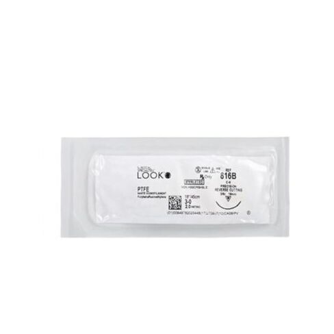 انظر إلى X816B PTFE 3-0 الغرز غير المصبوغة 18 بوصة C6 3/8 قطع عكسي دائري 18 مم 12/Pk in Kuwait