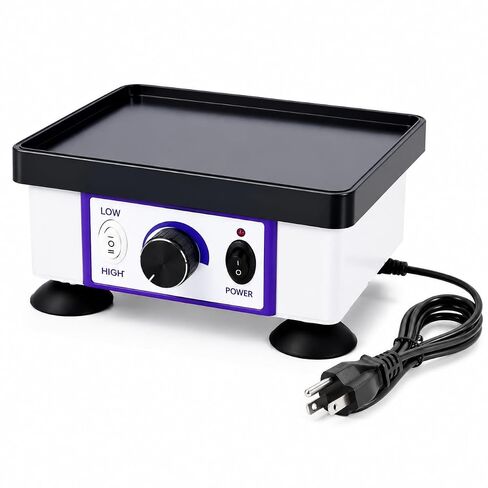 Lab Vibrator 8"x6" Square Dental Oscillator, 120W Dental Vibrating Plate Plaster Mixing Machine with Adjustable Speed, Anti-Slip Base for Lab Use in Kuwait