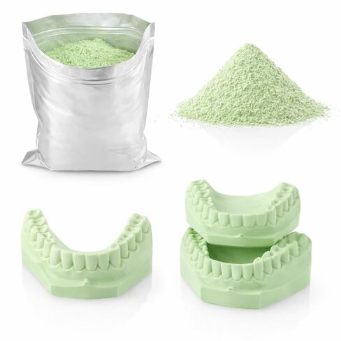3 LB. Dental Gypsum Green Dye Stone Type IV - All Purpose in Application and Versatility - 3 Pound Sealable Bag with Plastic Scoop Included - for Dental Laboratory, Jewelers, Arts and Crafts in Kuwait