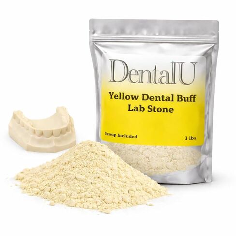 1 lb Dental Yellow Buff Stone for Dental Labs - All Purpose Compound - Scoop Included. Gypsum Type III in Kuwait