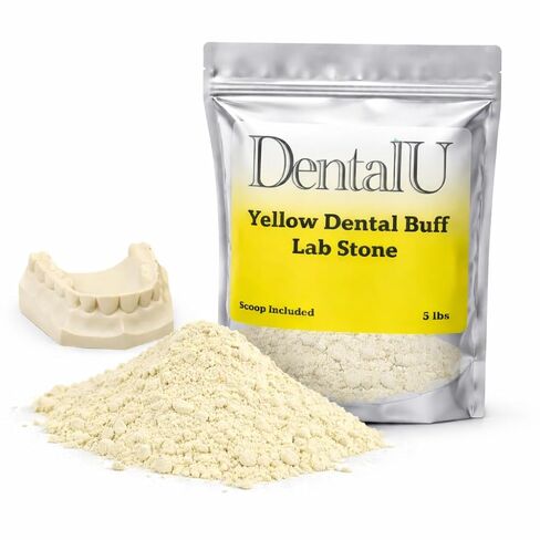 5 lb Dental Yellow Buff Stone for Dental Labs - All Purpose Compound - Scoop Included. Gypsum Type III in Kuwait