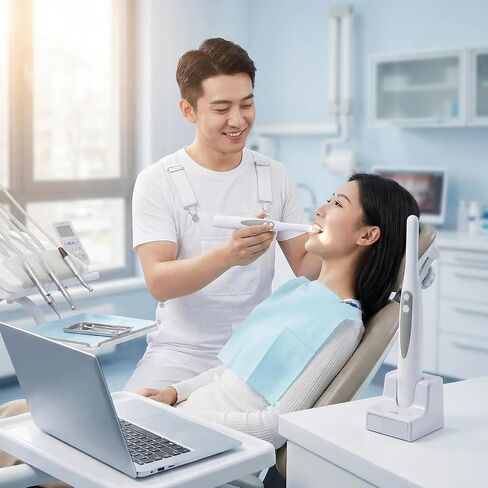 Dental Intraoral Camera Wireless, Auto-Focus Dental Camera, Wireless Charging, 13MP HD Intraoral Dental Imaging Scope Works with Most Dental Imaging Software in Kuwait