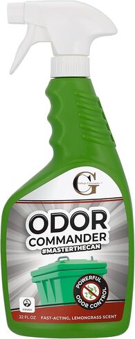 Garbage Commander Odor Commander, Odor Control Spray Bottle, 22 Ounce, Lemongrass Scent -Proudly Made in Canada in Kuwait