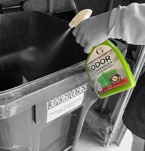 Garbage Commander Odor Commander, Odor Control Spray Bottle, 22 Ounce, Lemongrass Scent -Proudly Made in Canada in Kuwait