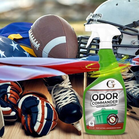 Garbage Commander Odor Commander, Odor Control Spray Bottle, 22 Ounce, Lemongrass Scent -Proudly Made in Canada in Kuwait