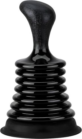 Mini Sink Plunger for Kitchen & Bathroom Drains, Powerful Bellows Clog Remover, Commercial Style Plumbing Tool for Sink, Bathtub & Shower, Compact Size, Black in Kuwait