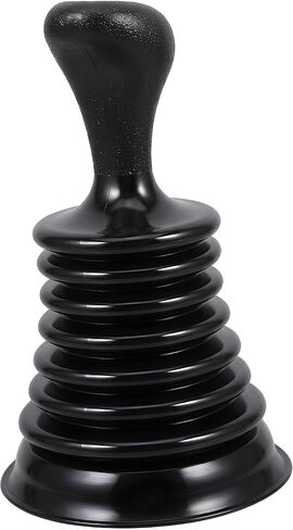 Mini Sink Plunger for Kitchen & Bathroom Drains, Powerful Bellows Clog Remover, Commercial Style Plumbing Tool for Sink, Bathtub & Shower, Compact Size, Black in Kuwait