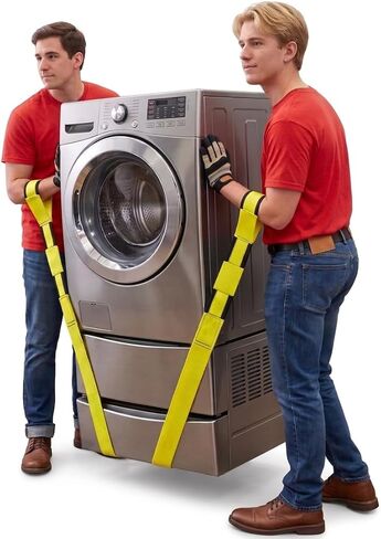 TruePower Furniture Moving Straps, 2-Person Lifting and Moving System, Appliances, and Heavy Objects Carrying Straps, 700 lbs Capacity, Safety Yellow in Kuwait