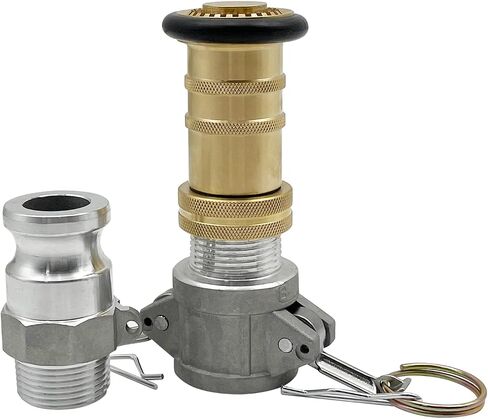 SAFBY Fire Hose Nozzle 1.5 Inch NPSH/NPT Thermoplastic Fire Equipment Spray Jet Fog with 1.5 Inch Aluminum Female and Male Fitting in Kuwait