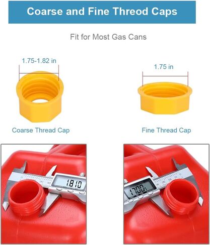 2 Pack Gas Can Spout Replacement Kit, Upgraded Leakproof Flexible Nozzles for 1/2/5/10 Gal Oil Cans, Fuel Can Spout Replacement with Vent Caps, Rubber Pad, Drill Bits in Kuwait
