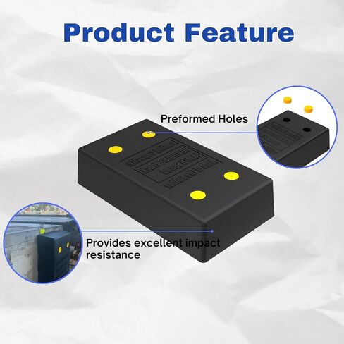 2 Pcs Universal Dock Bumpers - Havy Duty Molded Rubber Bumpers Extruded Guard Protector for Boat Docks, Truck, Warehouse and Parking Spots Protection in Kuwait