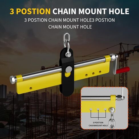 GarveeTech Engine Load Leveler,Engine Hoist Leveler with Ball Bearing,2 Chains and Adjustable Handle,Engine Hoist Shop Crane Accessory for Up to 1500lbs Yellow in Kuwait