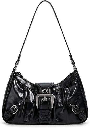 Women Y2k Trendy Shoulder Bag Small Cute Hobo Bag Top Handle Clutch Purse Buckle Punk Handbag in Kuwait