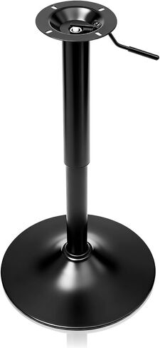 Height Adjustable Bar Table Base with Gas Lift and 360° Swivel, 27.5" to 35.4", 15" Round Cast Iron Pedestal Base Only for Pub Bistro Cafe Cocktail Kitchen Counter Home Bar Tables, 500 Lbs Capacity in Kuwait