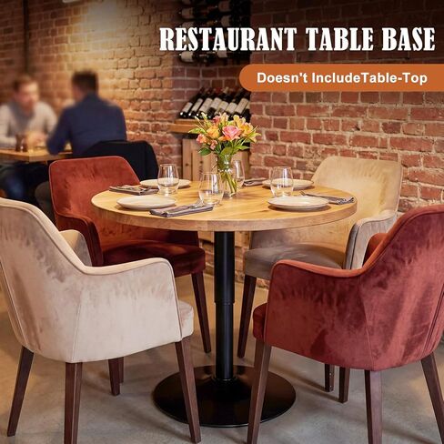 Height Adjustable Bar Table Base with Gas Lift and 360° Swivel, 27.5" to 35.4", 15" Round Cast Iron Pedestal Base Only for Pub Bistro Cafe Cocktail Kitchen Counter Home Bar Tables, 500 Lbs Capacity in Kuwait