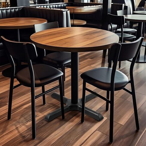 Sintuff 22" x 22" Commercial Restaurant Table Base, Black Cast Iron X-Base with Anti-Slip Feet, Heavy Duty Pedestal for 24-36" Round or Square Table Tops, Base Only in Kuwait