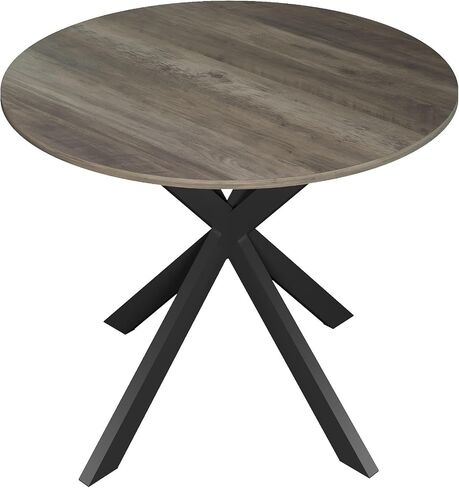 Small Dining Table for 2, Round Bistro Kitchen Table with Sturdy Metal Frame, Perfect for Breakfast Nook, Small Space, Apartment in Kuwait