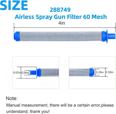 2 Pcs 288716 3/4-Inch Inlet Strainer Thread & 6 Pcs 288749 Airless Spray Gun Filter Compatible with Graco X5/X7/ProX Series & SG10/SG20/SG Pro Spray Guns, Stainless Steel 60 Mesh in Kuwait