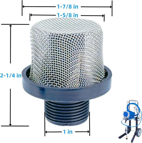 2 Pcs 288716 3/4-Inch Inlet Strainer Thread & 6 Pcs 288749 Airless Spray Gun Filter Compatible with Graco X5/X7/ProX Series & SG10/SG20/SG Pro Spray Guns, Stainless Steel 60 Mesh in Kuwait