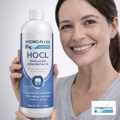 HOCL Oral Irrigator Concentrate – Gentle Additive & Mouth Rinse for Fresh Breath and Daily Oral Care – Alcohol-Free Formula, 33.8 oz in Kuwait