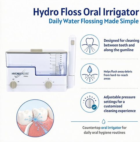 Hydro Floss Oral Irrigator with 3 oz HOCL Irrigator Concentrate in Kuwait