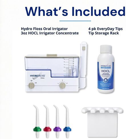 Hydro Floss Oral Irrigator with 3 oz HOCL Irrigator Concentrate in Kuwait