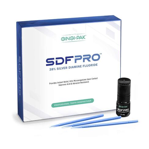 SDF Pro 38% Silver Diamine Fluoride Solution Bottle Kit: 1x 5mL Bottle and 50 x Micro Applicator Tips in Kuwait