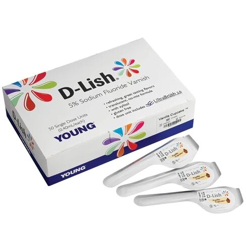 Young Dental 295484 D-Lish 5% Fluoride Varnish Assorted 200/Bx in Kuwait