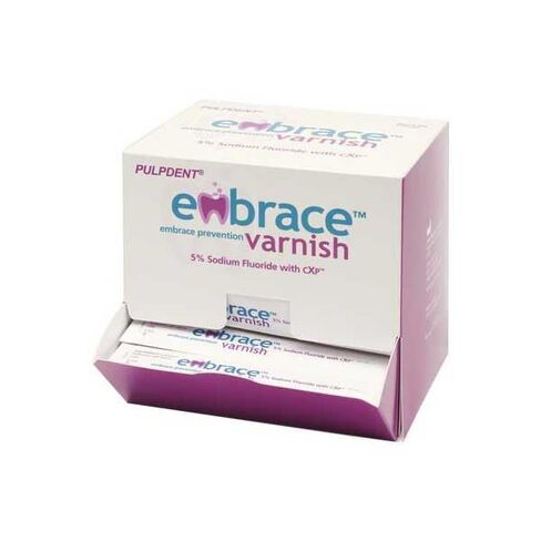 Pulpdent Corp Pulpdent FVX100 Embrace Dental Varnish Unit تعمل بنسبة 5% مع CXP 100/Pk 0.4 مل in Kuwait