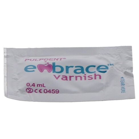 Pulpdent Corp Pulpdent FVX100 Embrace Dental Varnish Unit تعمل بنسبة 5% مع CXP 100/Pk 0.4 مل in Kuwait