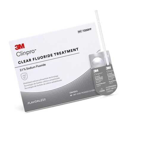 3M Solventum 7200FF Clinpro Clear Dental Fluoride جرعة وحدة عديمة النكهة 50/Pk 0.5 مل in Kuwait