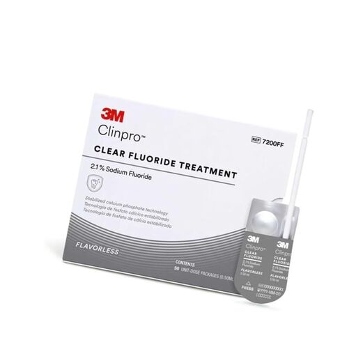 3M Solventum 7200FF Clinpro Clear Dental Fluoride جرعة وحدة عديمة النكهة 50/Pk 0.5 مل in Kuwait