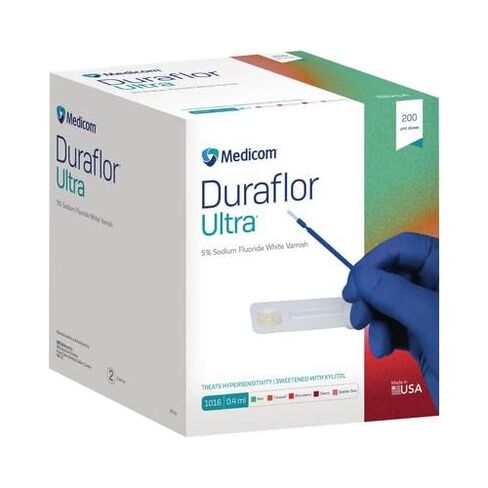 Medicom 1016-BG200 Duraflor Ultra 5% Sodium Fluoride Varnish Bubble Gum 200/Pk 0.4 mL in Kuwait