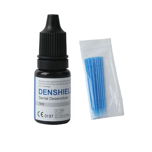 5ml/Bottle Dentex DENSHIELD Dental Desensitizer Adhesive,Sensitivity Relief Agent,Light Cure Adhesive Equipped with Disposable mini Brush Heads in Kuwait