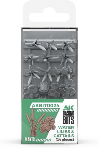 AK RESIN AKBIT0024 WATER LILIES & CATTAILS (24 Pieces) in Kuwait