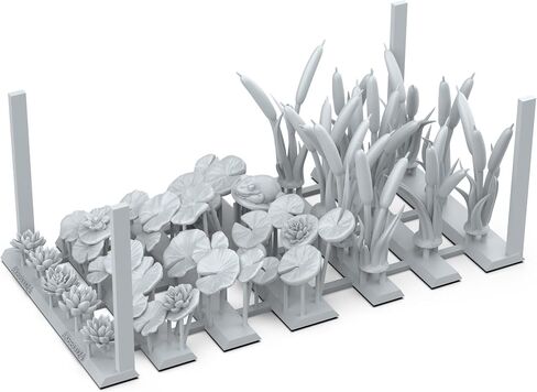 AK RESIN AKBIT0024 WATER LILIES & CATTAILS (24 Pieces) in Kuwait