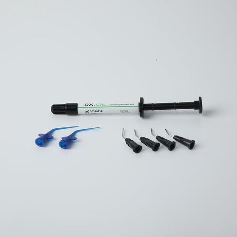 DX.Cal Calcium Hydroxide Paste, 2g Syringe with Applicator Tips, Professional Dental Use Only in Kuwait