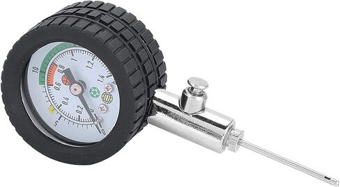 HURRISE Stainless Steel Pressure Gauge Barometer Tool for Basketball, Football, Volleyball - Accurate Measurement, Easy to Read in Kuwait