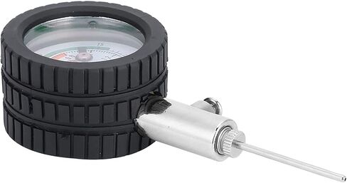 HURRISE Stainless Steel Pressure Gauge Barometer Tool for Basketball, Football, Volleyball - Accurate Measurement, Easy to Read in Kuwait