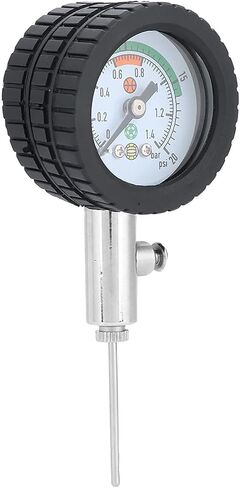 HURRISE Stainless Steel Pressure Gauge Barometer Tool for Basketball, Football, Volleyball - Accurate Measurement, Easy to Read in Kuwait
