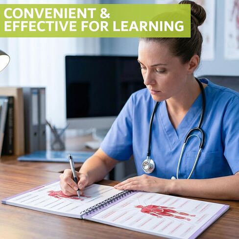 Bloomost Anatomy Labeling Workbook Dry Erase - Reusable 198-Page Human Anatomy Label Book for Nursing & Medical Students - Body Systems Study Guide with Answer Keys in Kuwait