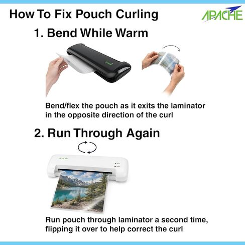 Apache Map Size Laminating Pouches, 5 Mil, 200 Pack, 18 x 24 Inch Pouch Size Laminating Sheets, Thermal Laminator Compatible, Super Clear, Round Corners in Kuwait