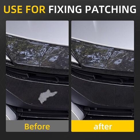 13 Pcs Carbon Fiber Repair Set 60" x 12" Carbon Fabric Fiber Cloth Roll 3pcs Fiberglass Resin Bubble Roll Tools 8oz Epoxy Resin & Hardener Measuring Cups Sticks Gloves for Cars Bike Boat in Kuwait