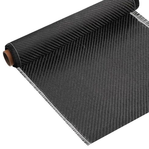 10ft x 12in Carbon Fiber Fabric Roll Black Carbon Fiber Sheet 2 x 2 Twill Weave 3k/220g Carbon Fiber Wrap for Cars Structural Reinforcement on Concrete Wall Basement Boat Repair(1 Roll) in Kuwait