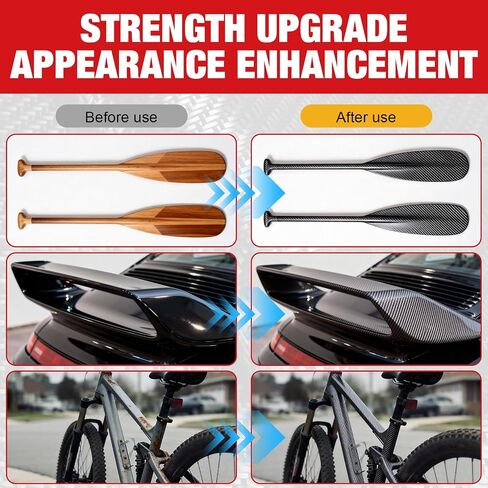 Carbon Fiber Repair Kit, Carbon Fiber Kit, 100g Carbon Fiber Resin 27g Hardener 8" * 23.6" Twill Carbon Fiber Cloth Measuring Cups Mixing Sticks and Brush for Cars Bicycles Paddle Racket in Kuwait
