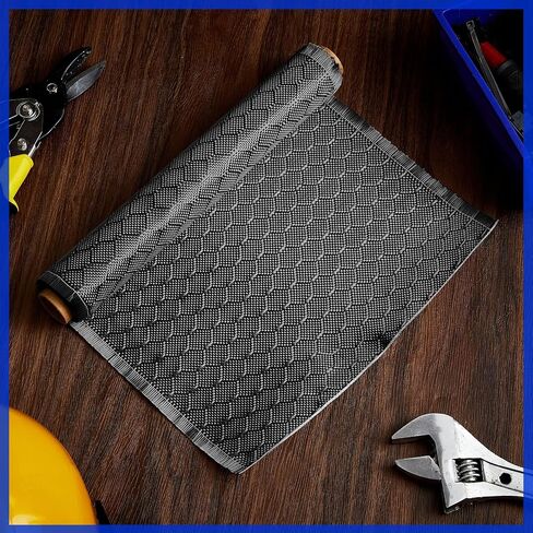 VitalCozy 10Ft x 12" Bee Hive Carbon Fiber Fabric Roll Sheet Carbon Fiber Cloth 2x2 Twill Weave 3k/ 220g Honeycomb Sheet for Car Structural Reinforcement Concrete Wall Boat Repair DIY Project in Kuwait