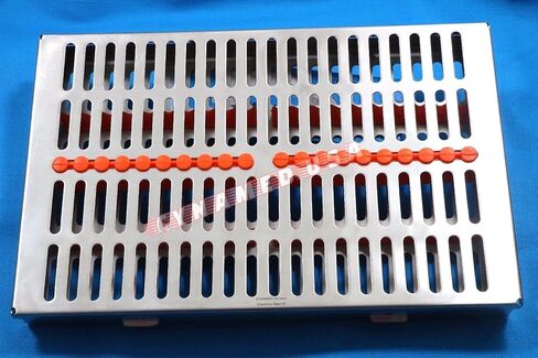 German Stainless 5 Dental Sterilization Cassette Rack Tray Box for 20 Instruments Set of 5 Color in Kuwait